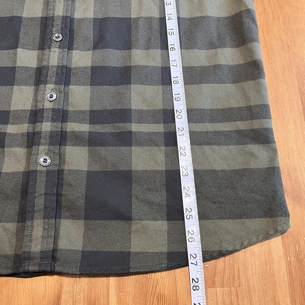 Howler Bros Harkers Flannel Men's Medium Green Plaid Long Sleeve Flap Pocket - Picture 12 of 12